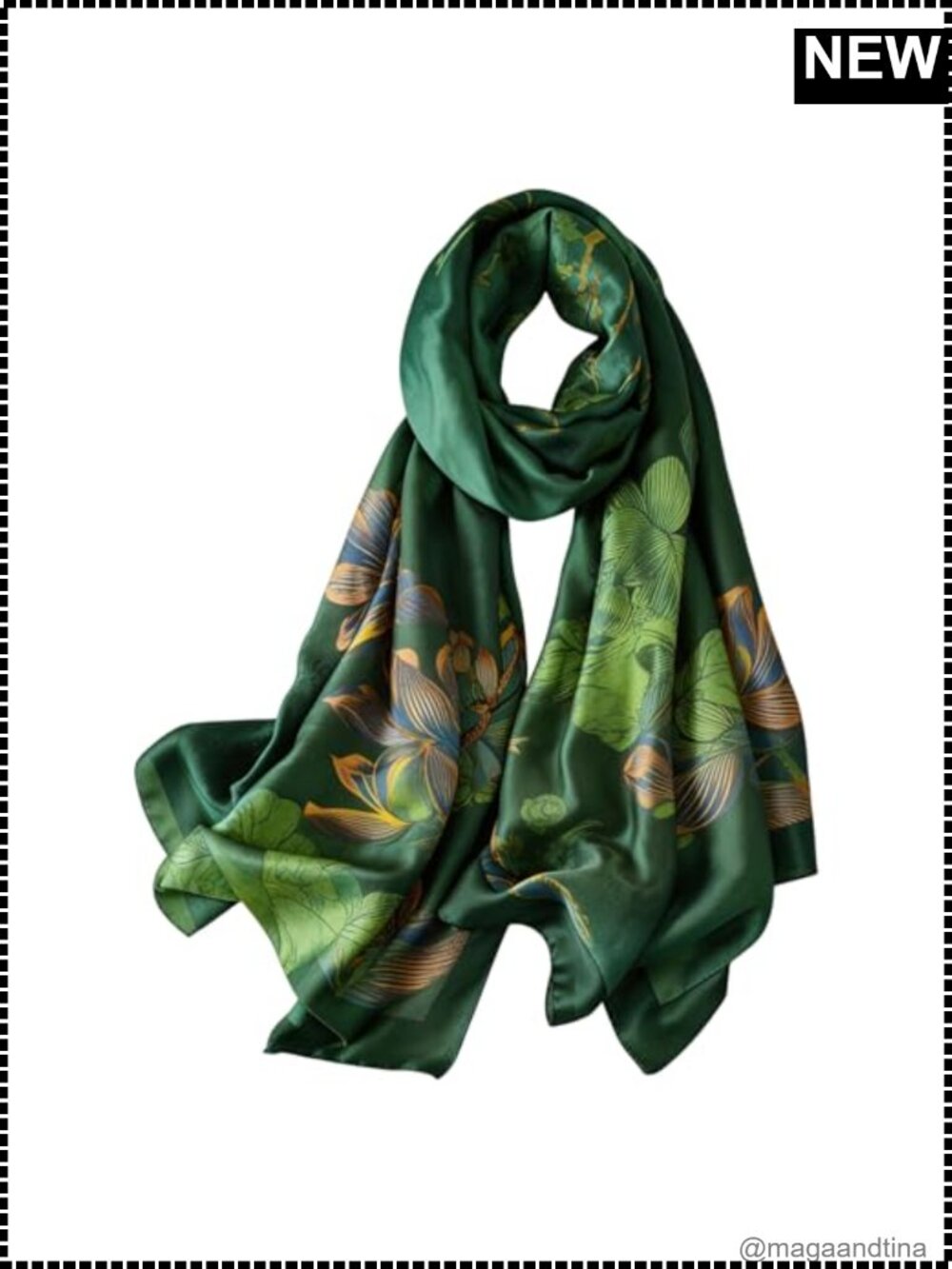 Silk Feeling Oversized Shawl Wrap Scarf Lightweight Satin Long Neck Scarf